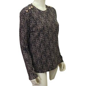 Rafaella Women's Long‎ Sleeve Tee Animal print  MD NWT